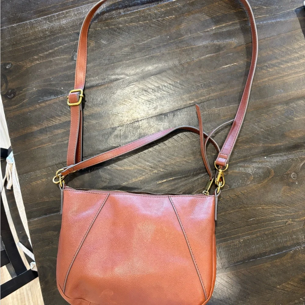 Fossil Tan Leather Crossbody Bag - Picture 3 of 10